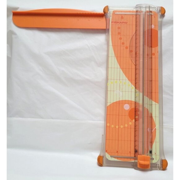 Vintage Fiskars Surecut Deluxe Plastic Paper Trimmer 12" Portable Craft Tool - Picture 3 of 10